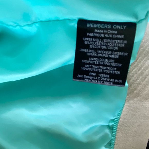 Members Only Two-Tone Bomber Jacket Sz.S(Womens) - Picture 6 of 6